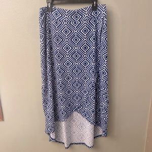 Crossover Asymmetrical Maxi Skirt